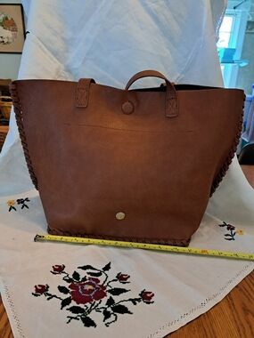 Everyday Casual Brown Leather Tote